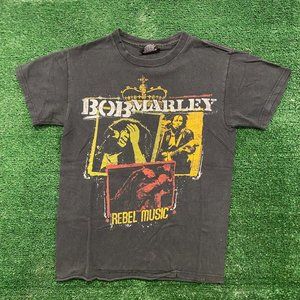 Vintage Y2K Bob Marley Rebel Music T-Shirt Zion Rootswear Reggae Music Rasta